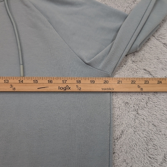 Gymshark Hoodie Sweatshirt Mens S Green Blue Spellout Logo Soft Cotton Trail - Picture 4 of 8